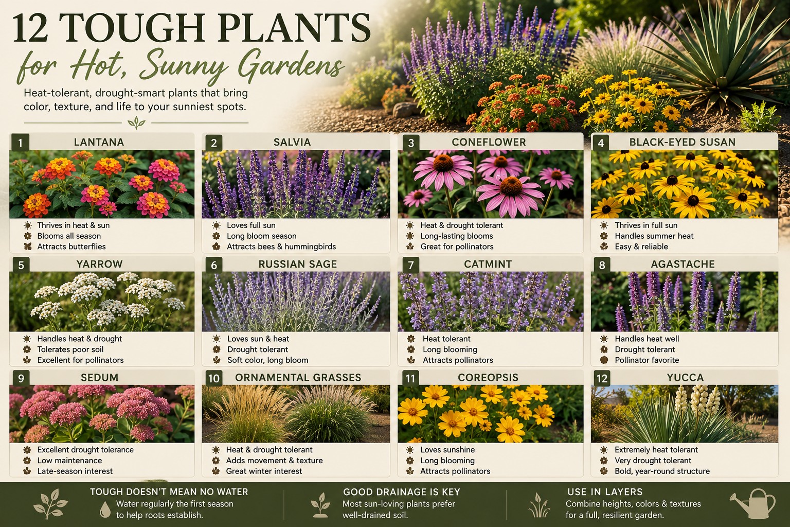 12 Tough Plants for Hot, Sunny Gardens
